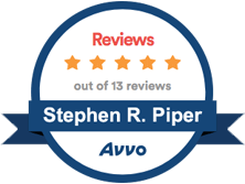 Avvo Reviews | 5 of 5 stars | out of 13 reviews | Stephen R. Piper
